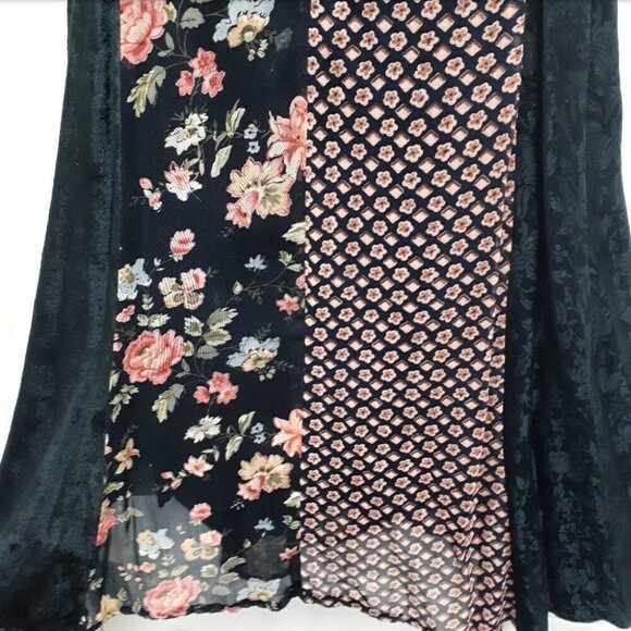 ORIGINAL René Derhy Black Patchwork Textile Dress - Picture 3 of 5